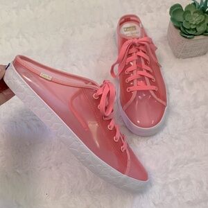 NEW Keds Kate Spade Pink Mules jelly slip-on slides sneakers WF64662
